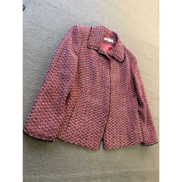 Emanuel Ungaro Size 14 Womens Pink Tweed Blazer Jacket - Picture 15 of 16